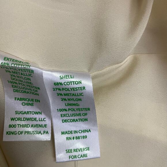 Lilly Pulitzer Portia Boucle Gold Metallic Pearl Beaded Dress Womens 8 AS IS - Picture 7 of 10